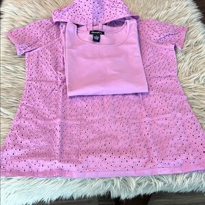 Denim&Co Purple Embellished Polo Hoodie